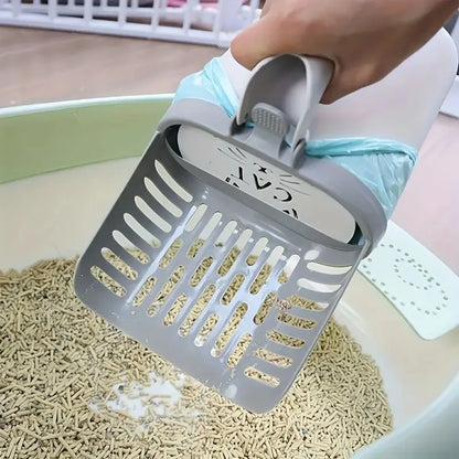Cat Litter Scoop with Waste Bag Holder