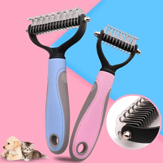 Grooming, Knot Cutter and Shedding Double Sided Hair Removal Brush/Comb