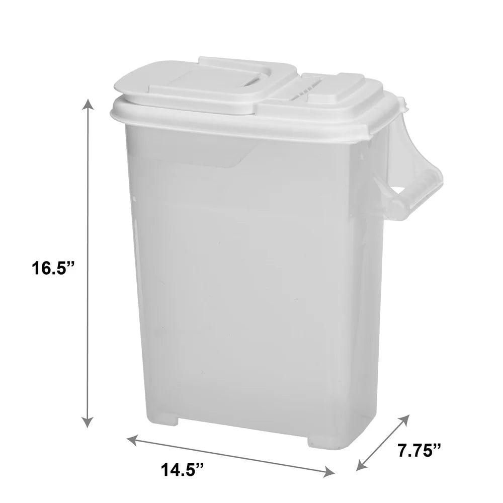 16 Quart Pet Food Dispenser with Pouring Spout