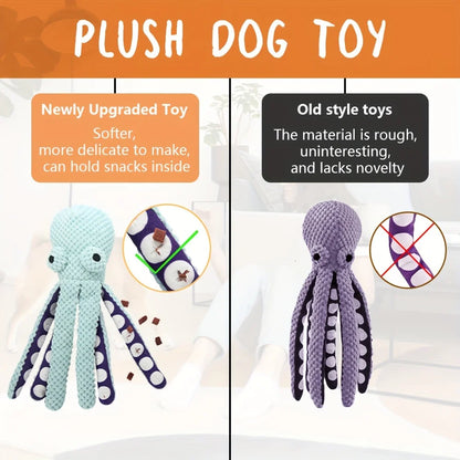 Octopus Shape Plush Dog Toy