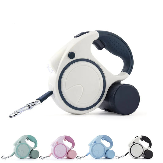 Dog Leash with LED Lights and Poop Bag