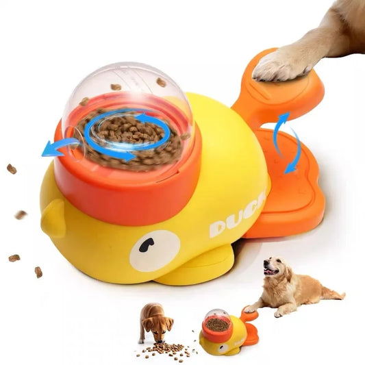 Cartoon Duck Design Slow Food Pet/Snack Feeder