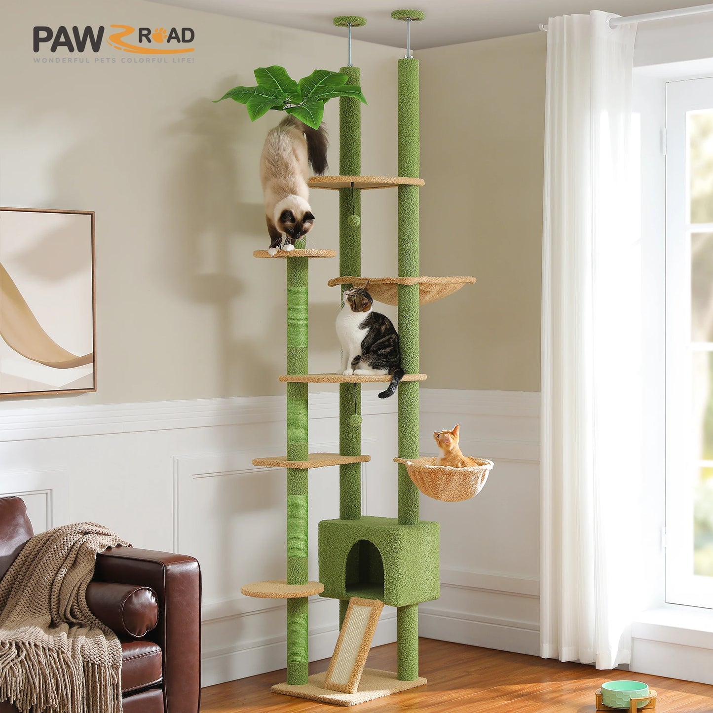Adjustable Floor to Ceiling Cat Tree