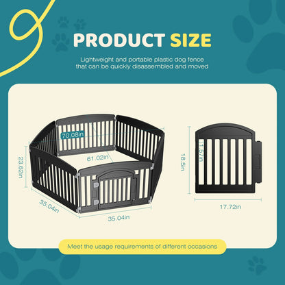 Plastic 6 Panel Dog Playpen