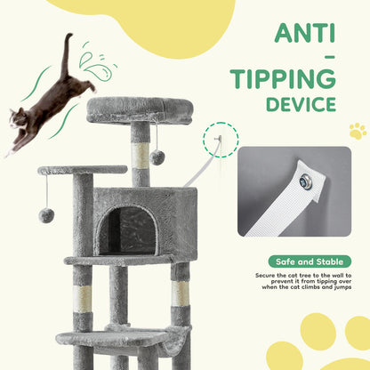 44in Tall Multi-Cat Climbing Cat Tree