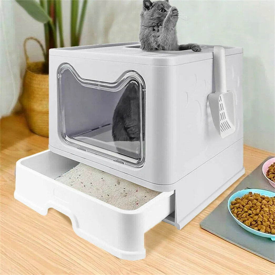 Large Easy Cleaning Cat Litter Box