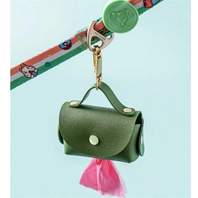 Leather Pet Poop Bag Holder