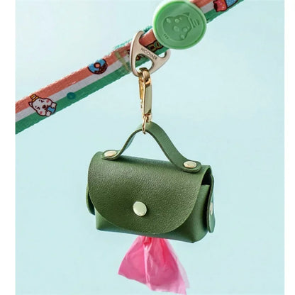 Leather Pet Poop Bag Holder