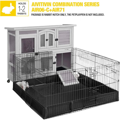 Two Story Rabbit Hutch with Wheels