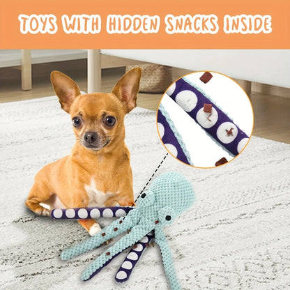 Octopus Shape Plush Dog Toy