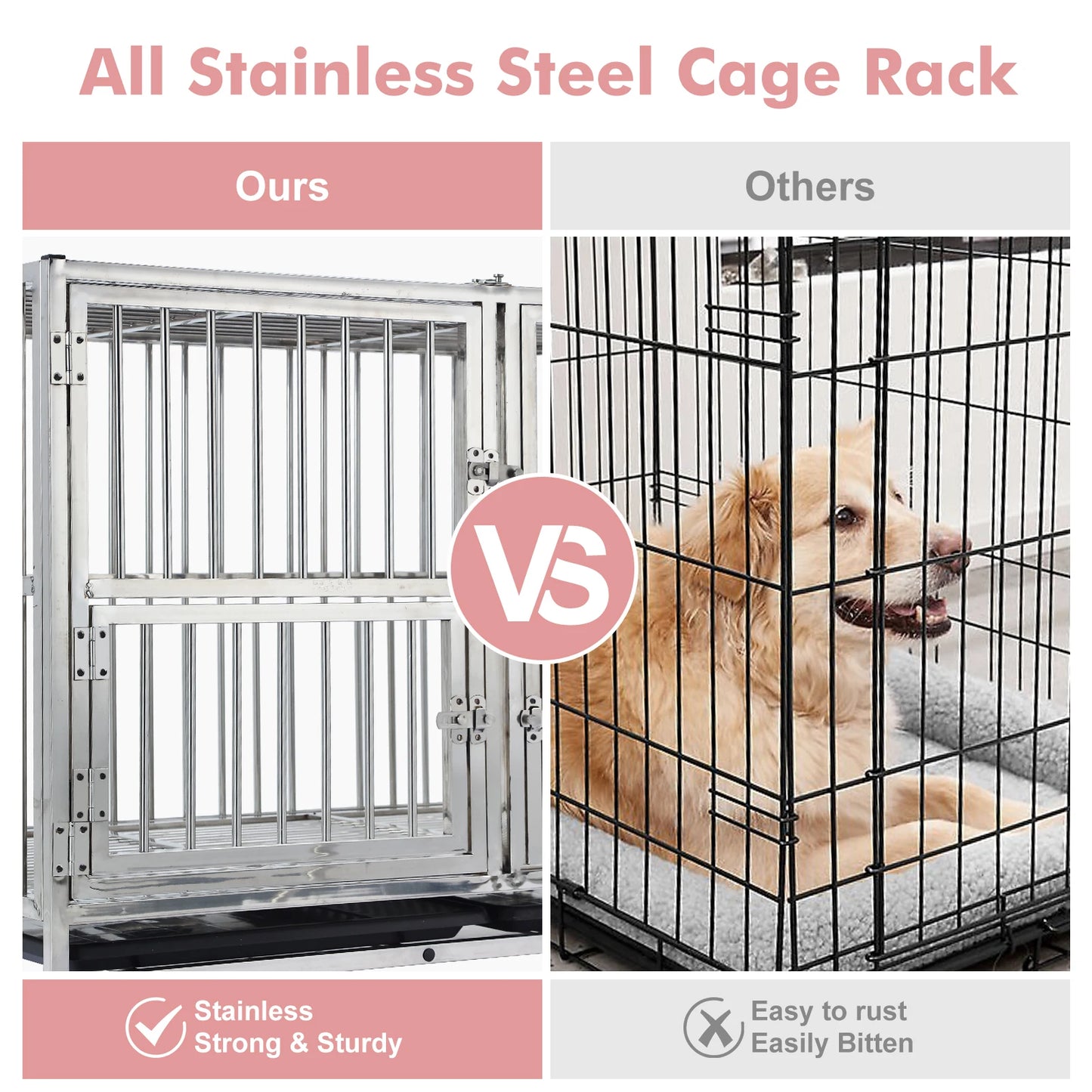 48" Dog Crate Cage Kennel