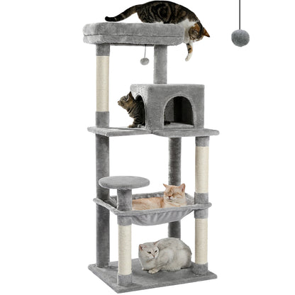 Plush Cat Tower for Indoor