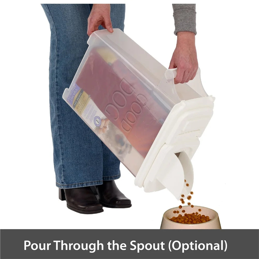 16 Quart Pet Food Dispenser with Pouring Spout