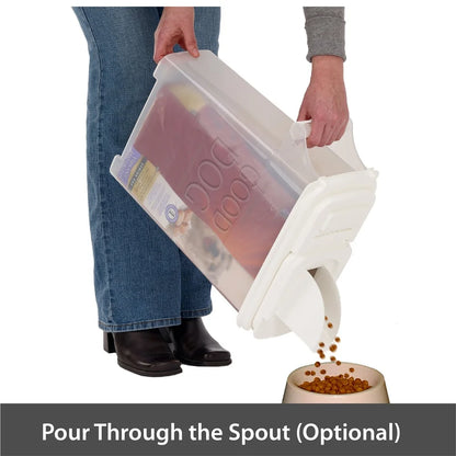 16 Quart Pet Food Dispenser with Pouring Spout