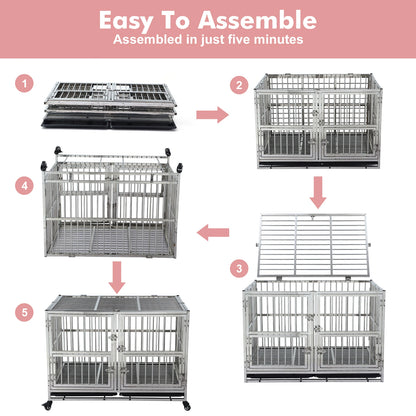 48" Dog Crate Cage Kennel