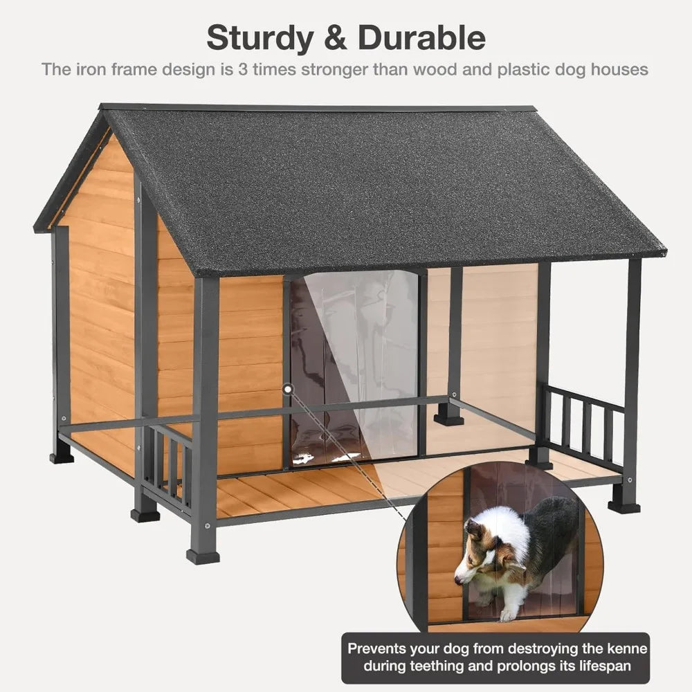 Outdoor Weatherproof Wooden Dog House