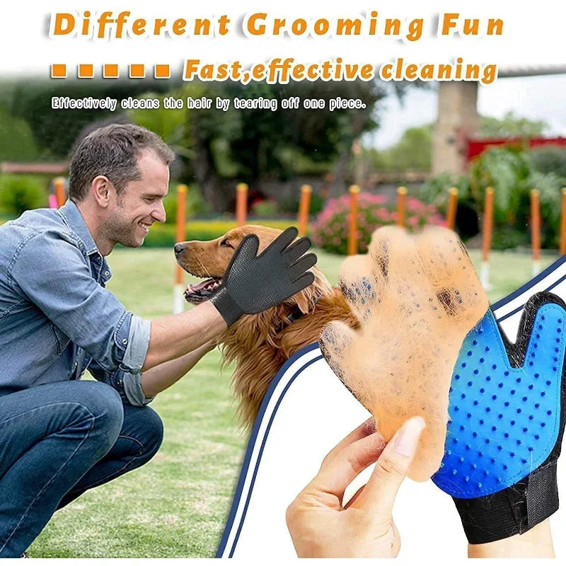 2 Sided Pet Grooming Glove Brush