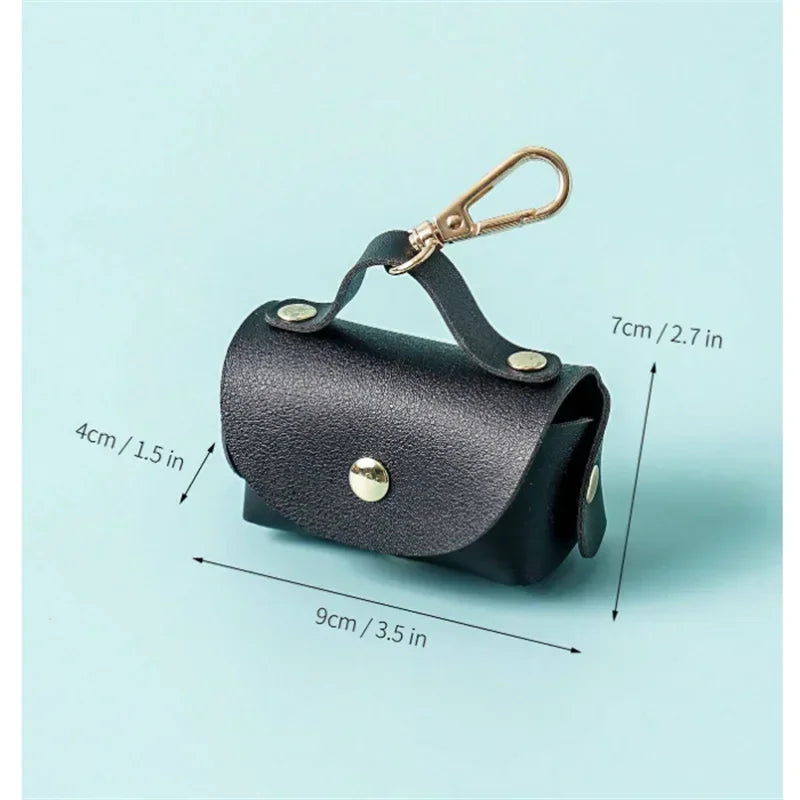 Leather Pet Poop Bag Holder
