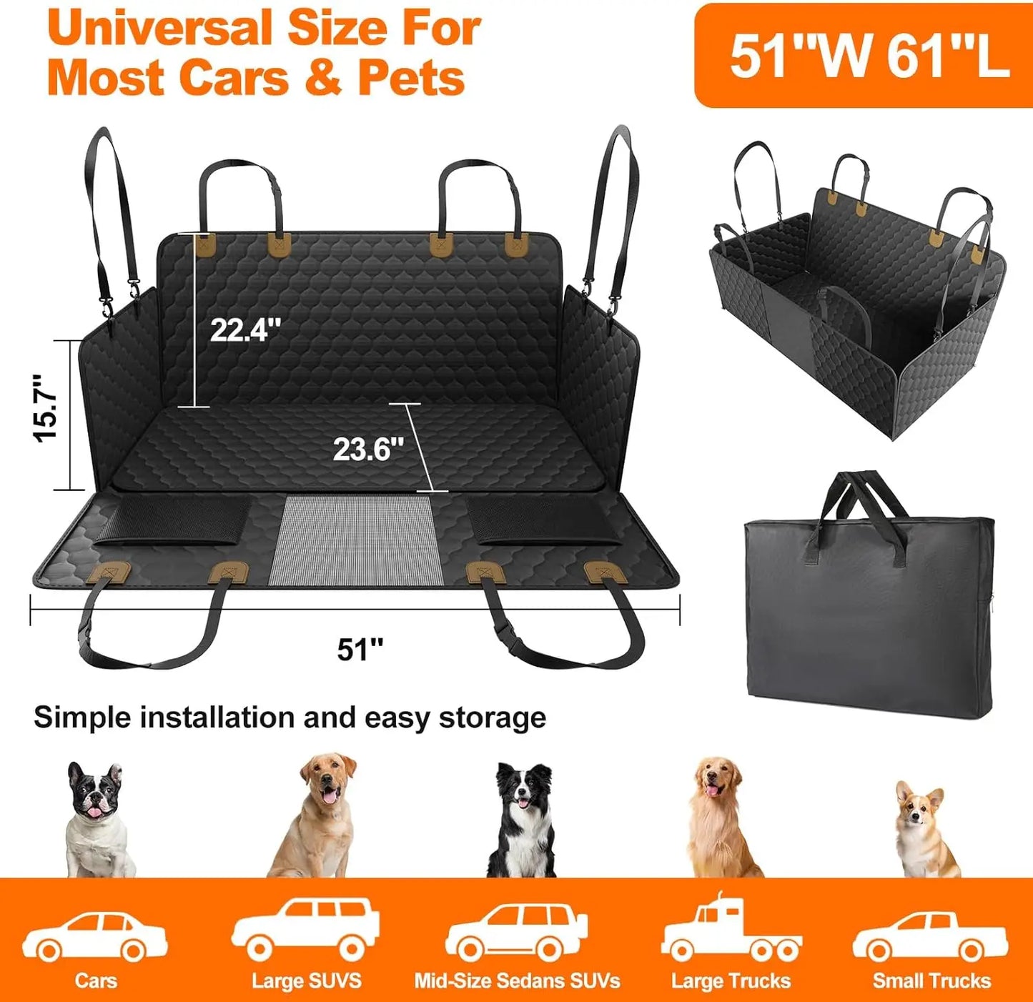 Back Seat Protector For Pets
