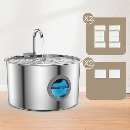 108oz Stainless Steel Filtered Cat Water Fountain