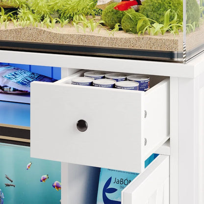 55 to 75 Gallon Fish Tank Stand with Power Outlets & LED Light