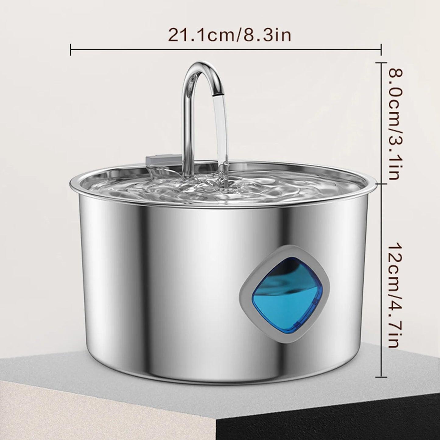 3.2L Pet Stainless Steel Water Fountain