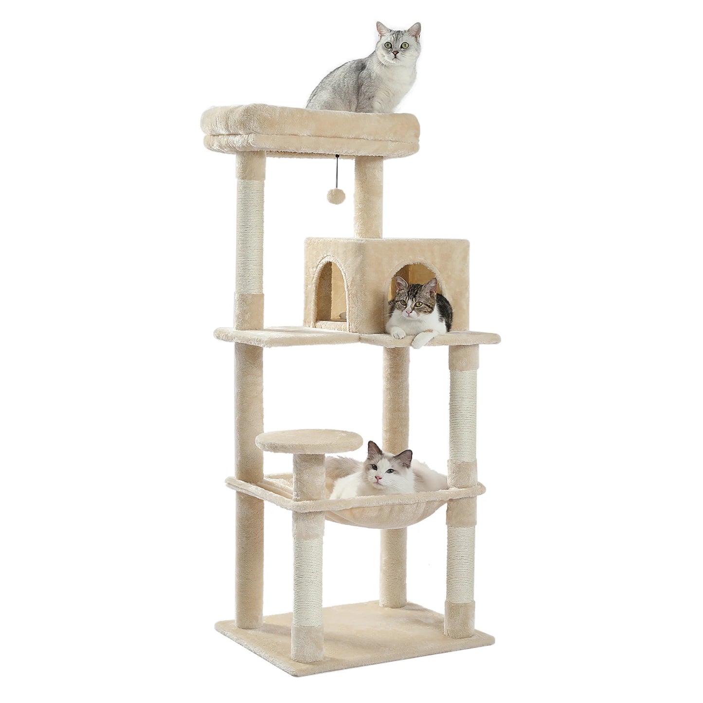 Plush Cat Tower for Indoor