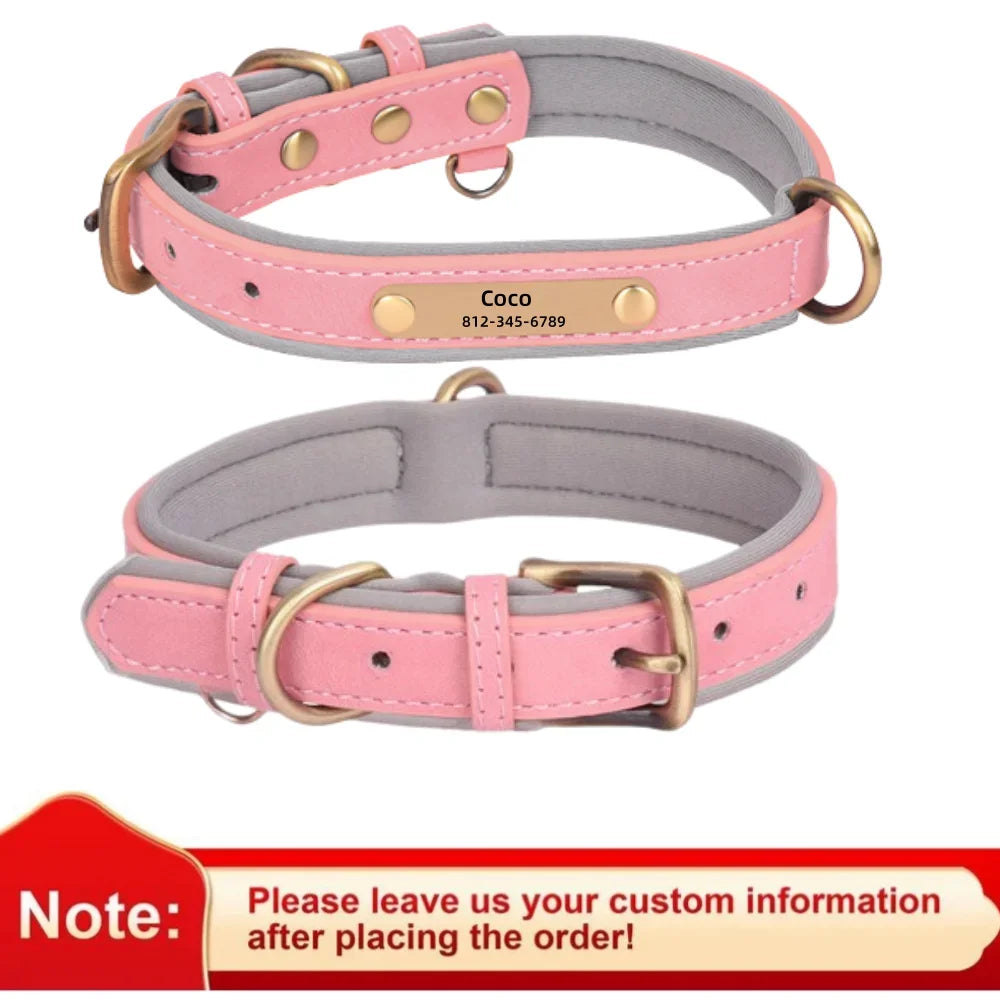 Personalized Leather Custom Dog Collar