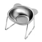 Stainless Steel Raised Cat Bowl with 15° Elevated Design