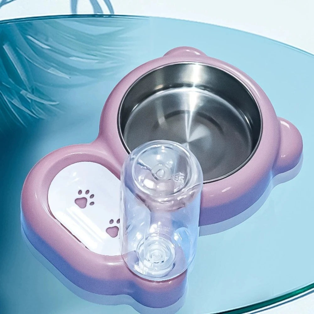 BPA-Free Pet Water Dispenser Double Bowl Set for Cats & Dogs