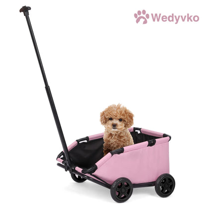 Lightweight Folding Dog Stroller with 4 Wheels