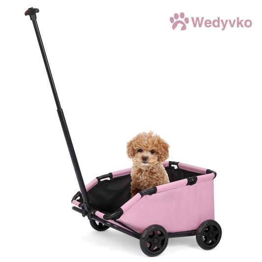 Lightweight Folding Dog Stroller with 4 Wheels