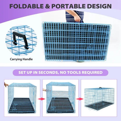 48 inch Foldable Metal Dog Crate