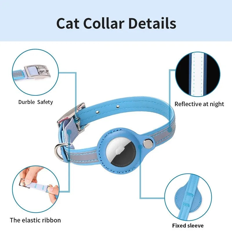 Leather Pet Collars For Apple Air-Tag