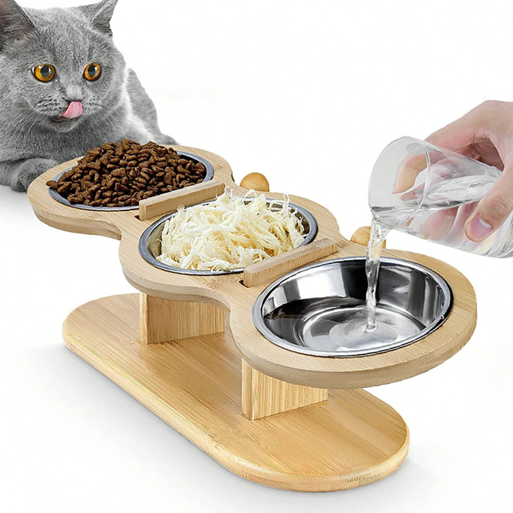 Raised Food Bowl with 15-Degree Tilt