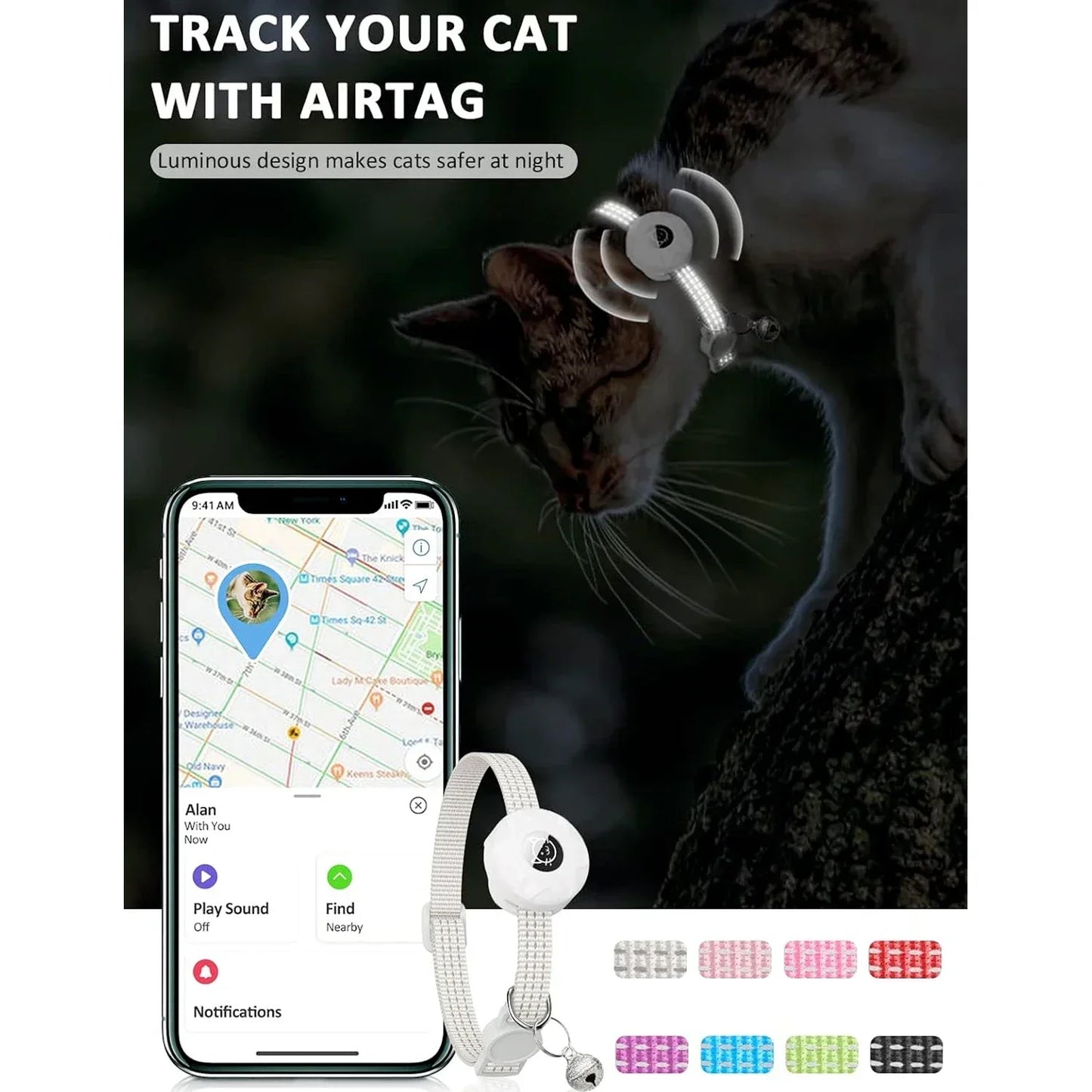 Apple Air-Tag Cat Collar