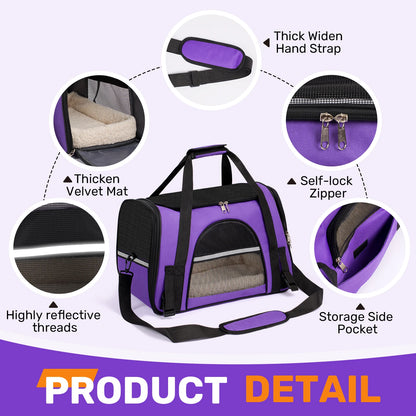 Pet Carrier for up to 15Lbs Cat & Dog  / Airline Approved
