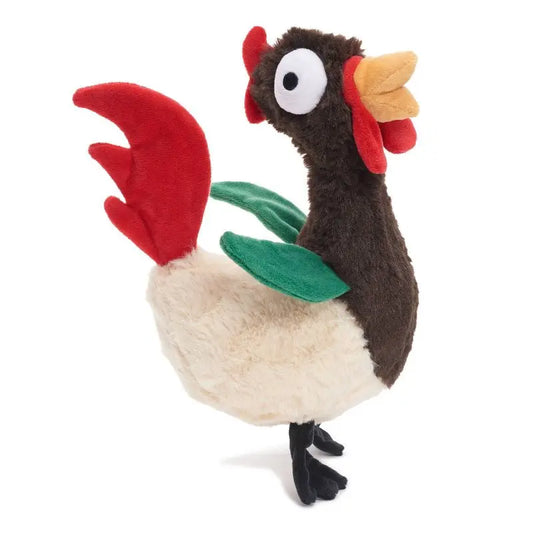 Squeaky Crinkle Rooster Dog Toy