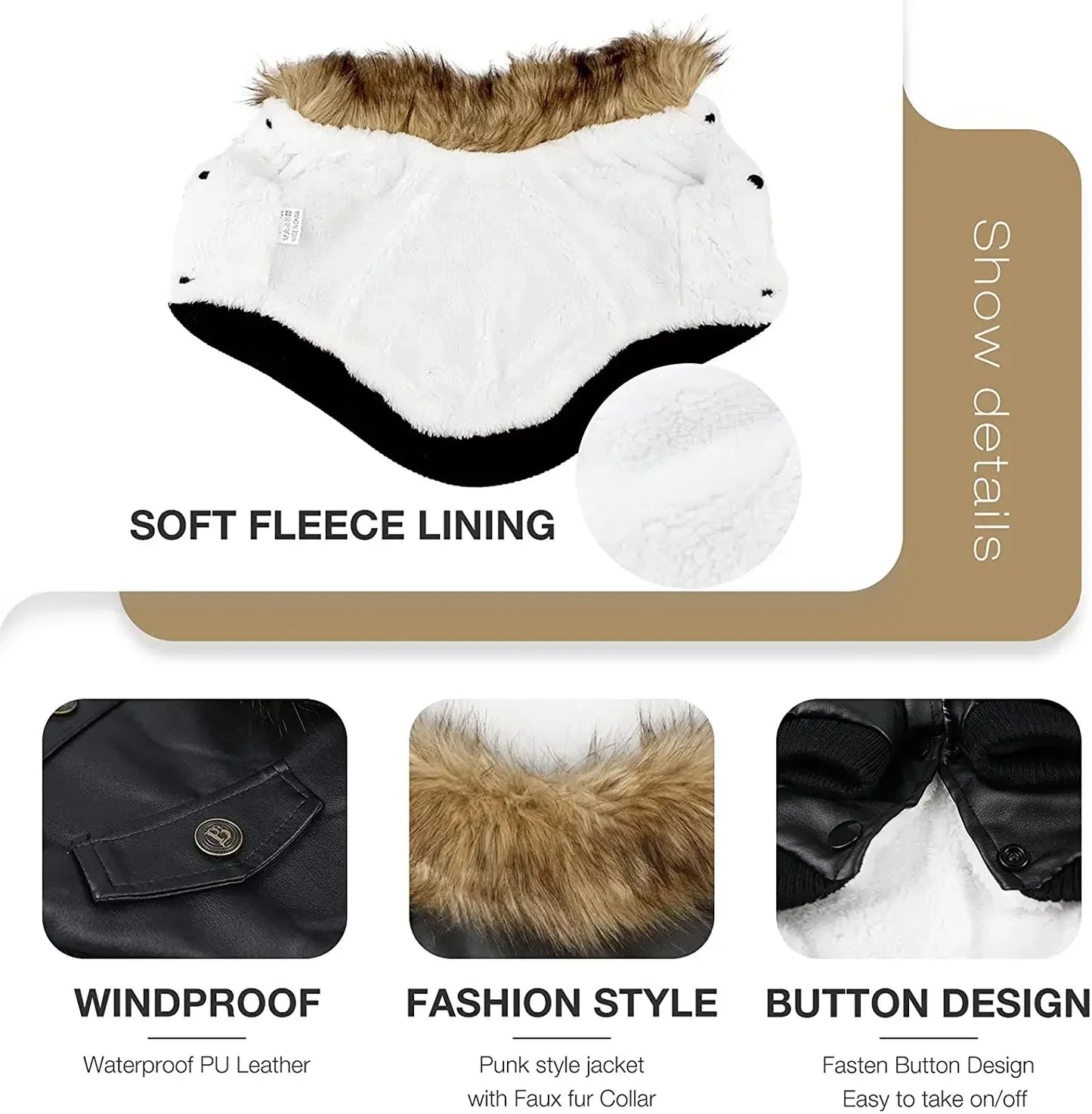 Stylish Leather Winter Jacket