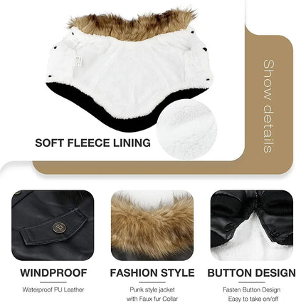 Stylish Leather Winter Jacket