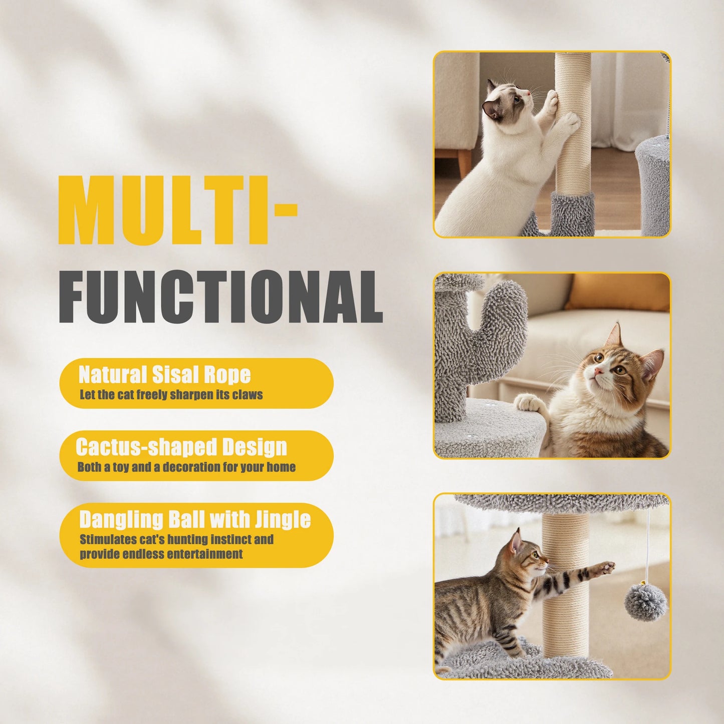 33IN Multi-Level Cat Tree Tower