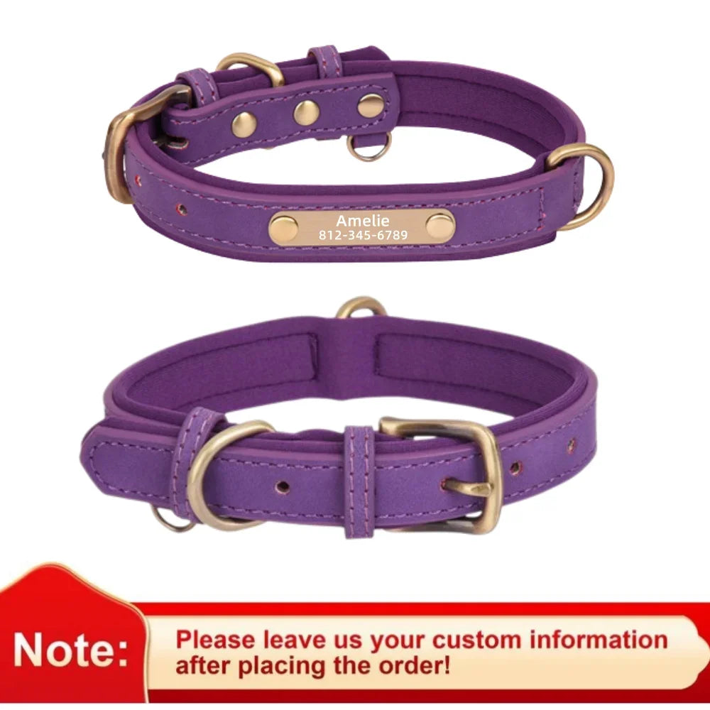 Personalized Leather Custom Dog Collar