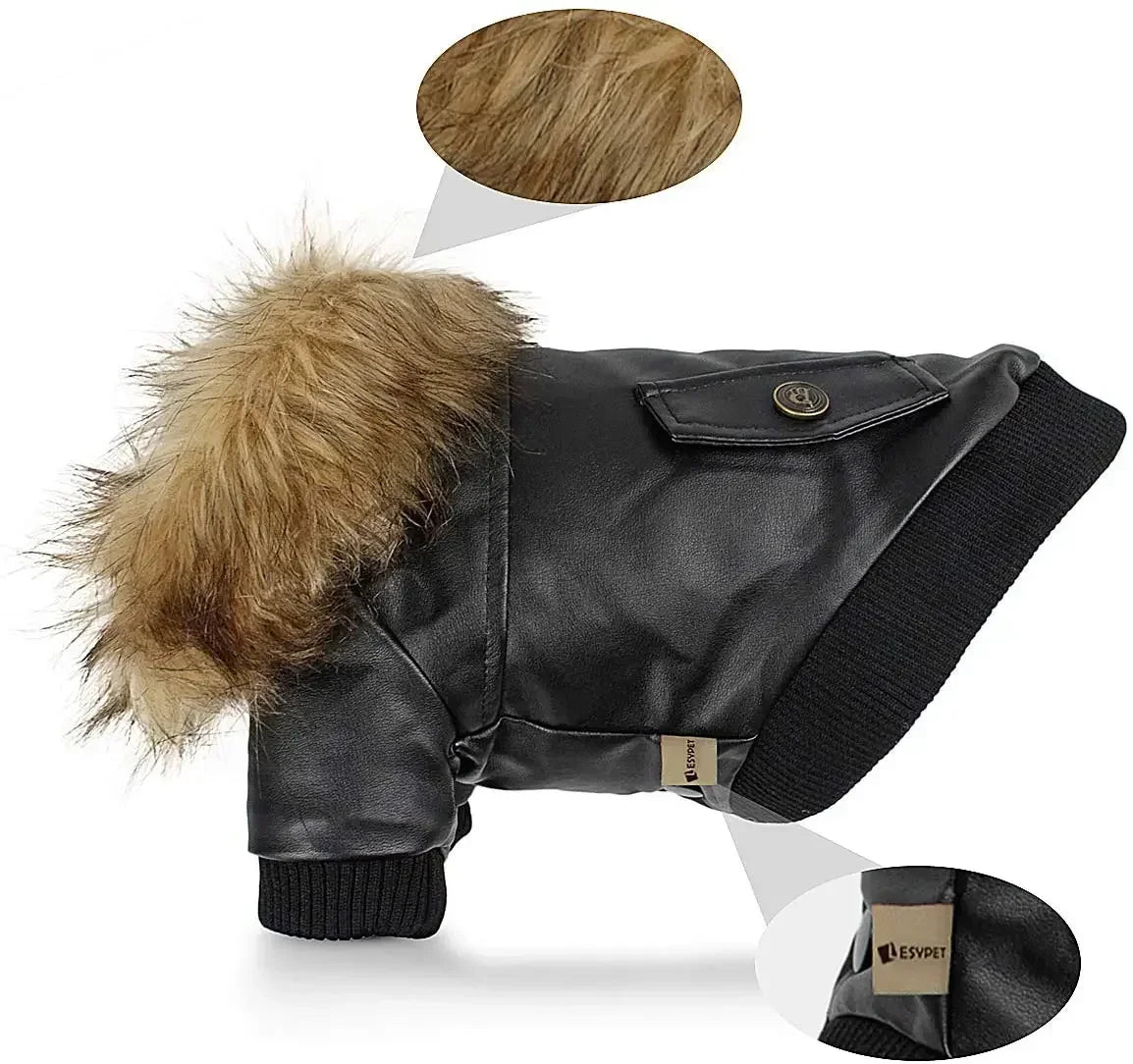 Stylish Leather Winter Jacket