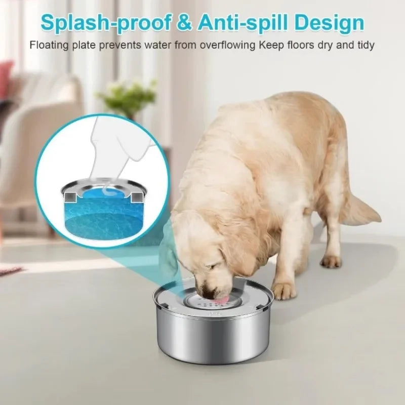 Stainless Steel Anti-Splash Dog Water Dispenser