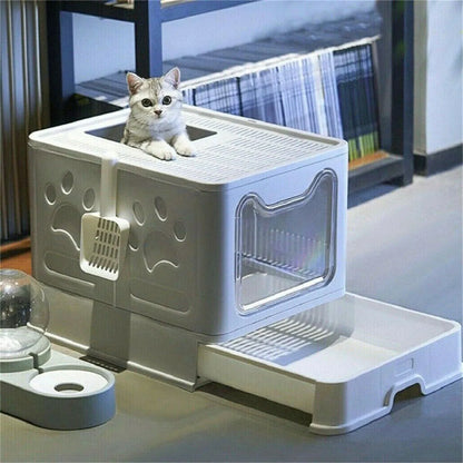 Large Easy Cleaning Cat Litter Box