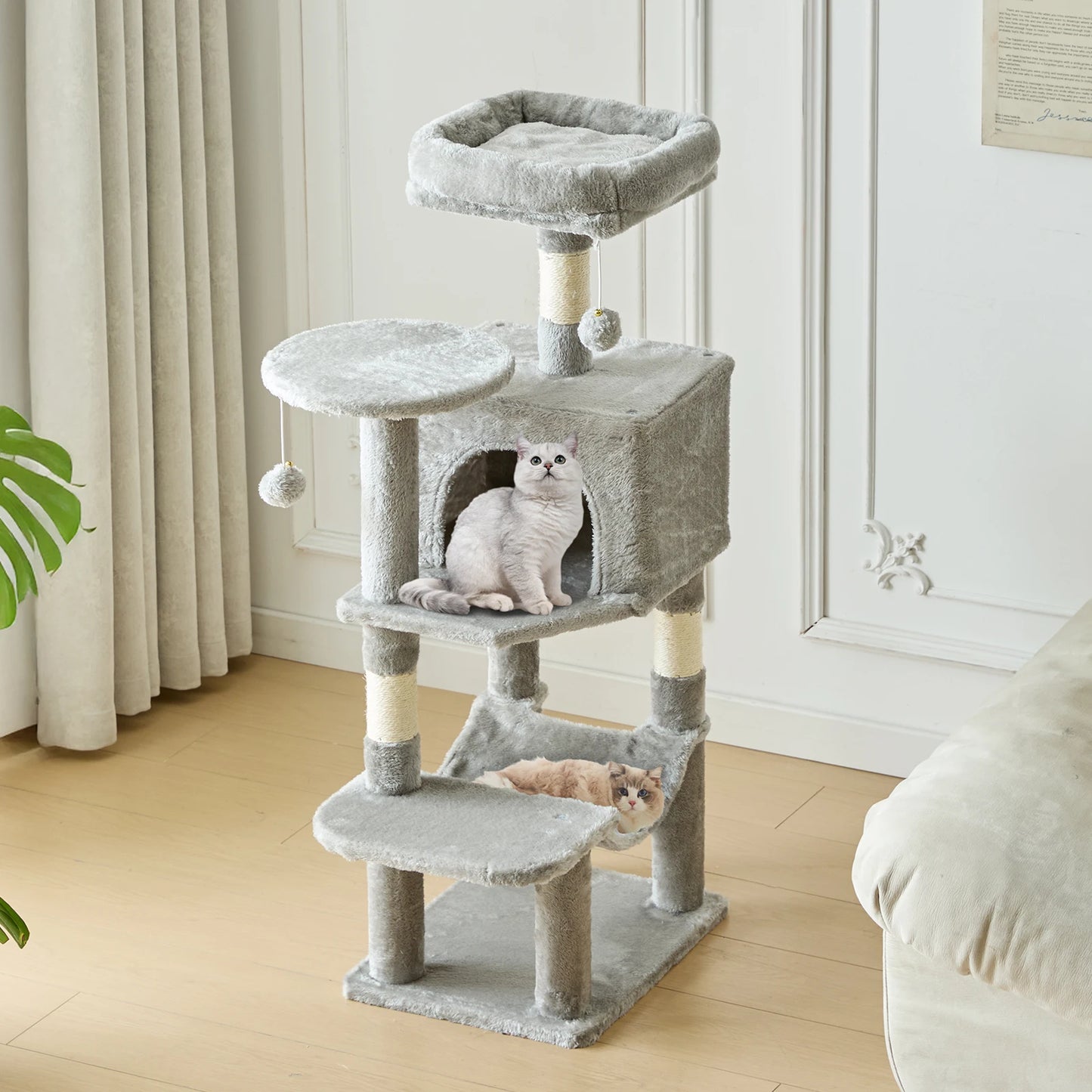44in Tall Multi-Cat Climbing Cat Tree