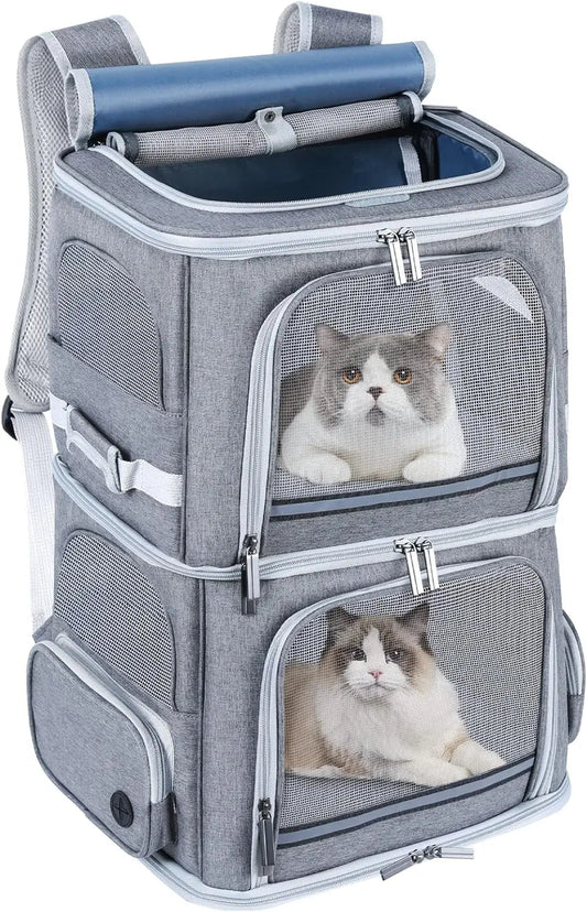 Double Pet Backpack/Carrier for Two Cats or Medium Dogs
