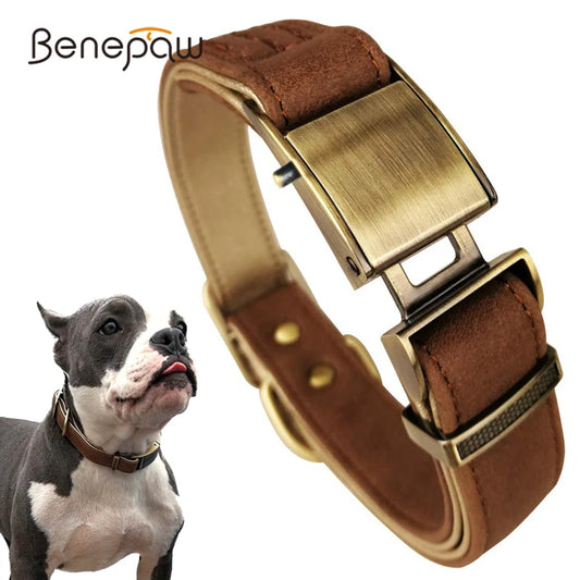 Genuine Crafted Leather Dog Collar