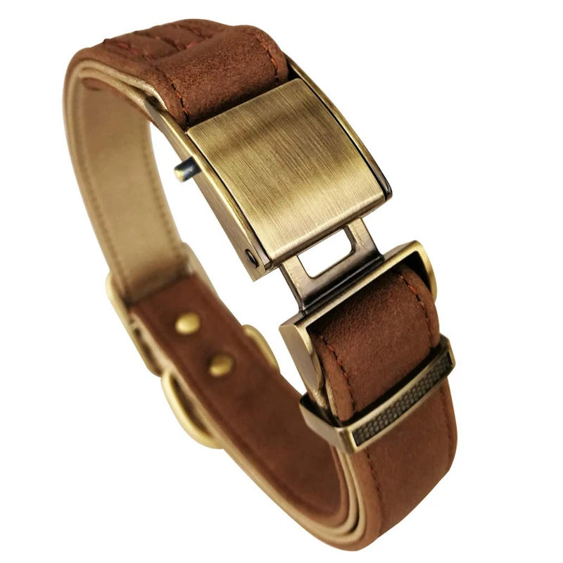 Genuine Crafted Leather Dog Collar