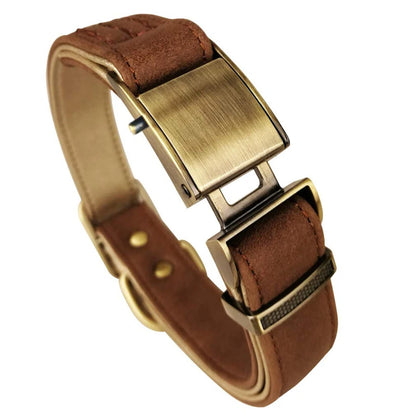 Genuine Crafted Leather Dog Collar